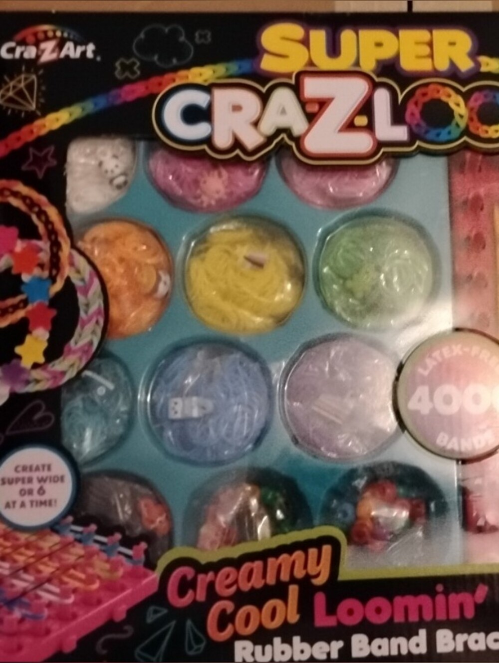 Crazy Loom Super Rainbow Loom Kit Rubber Band Bracelets Multi-Color NEW